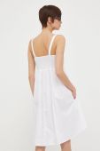 Бавовняна сукня Artigli колір білий mini розкльошена