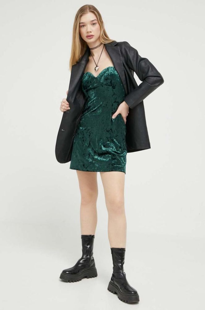 Сукня Superdry колір зелений mini пряма (3238864) фото 2
