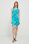 Сукня Artigli колір бірюзовий mini пряма