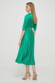 Сукня Artigli колір зелений midi розкльошена