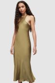 Сукня AllSaints колір бежевий maxi облягаюча