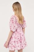 Сукня Bardot колір рожевий mini розкльошена (3320340)