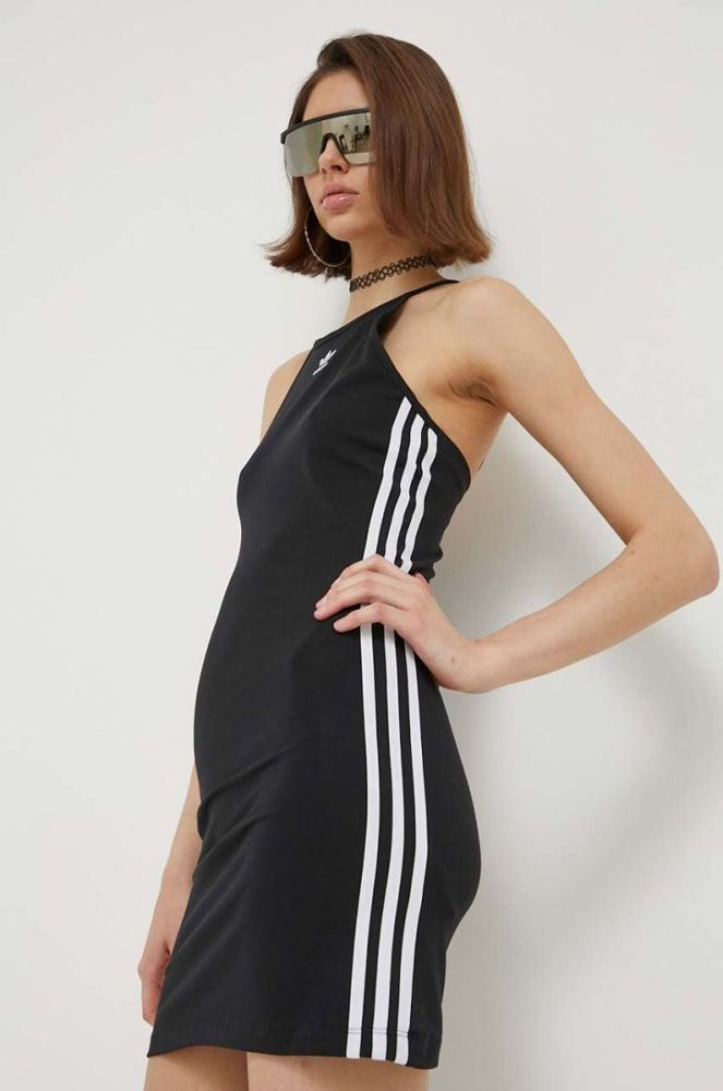 Сукня adidas Originals колір чорний mini облягаюча IB7401-black фото 2