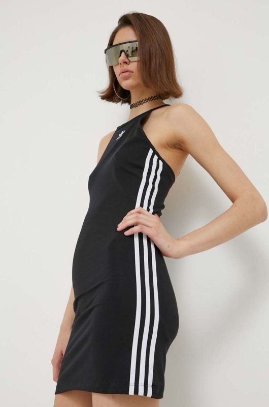 Сукня adidas Originals колір чорний mini облягаюча IB7401-black фото 2