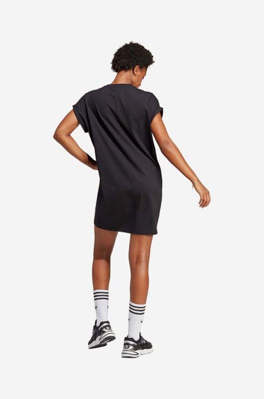 Бавовняна сукня adidas Originals колір чорний mini пряма IC5483-black фото 2