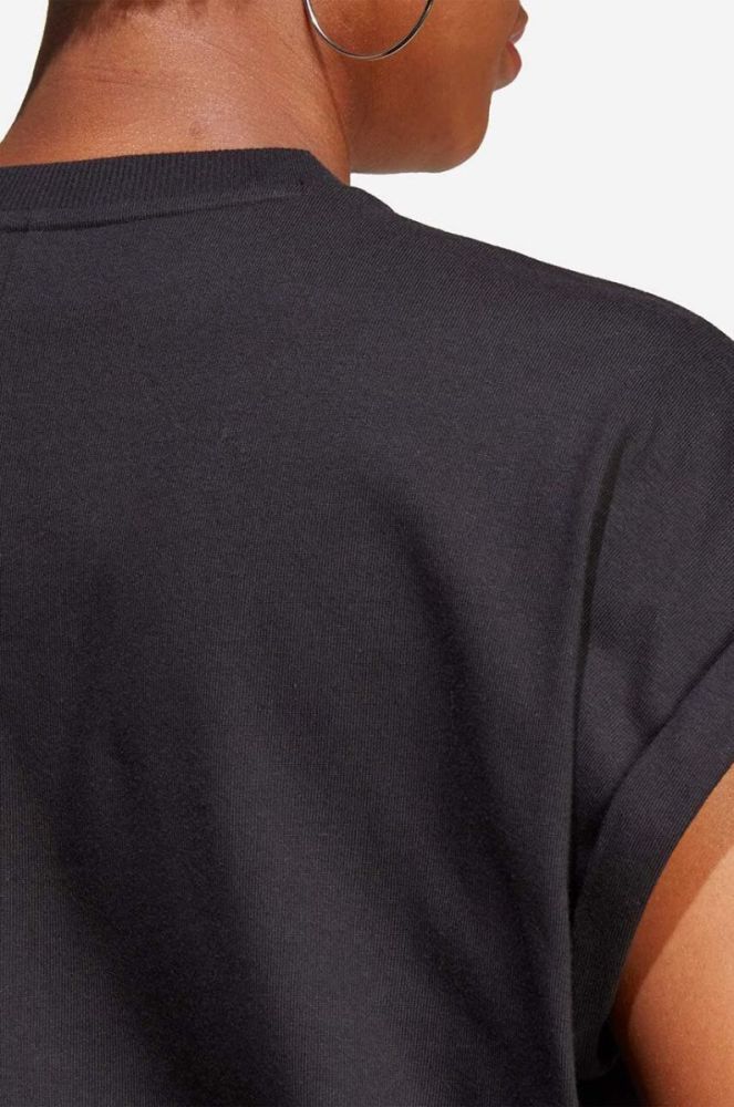 Бавовняна сукня adidas Originals колір чорний mini пряма IC5483-black фото 5