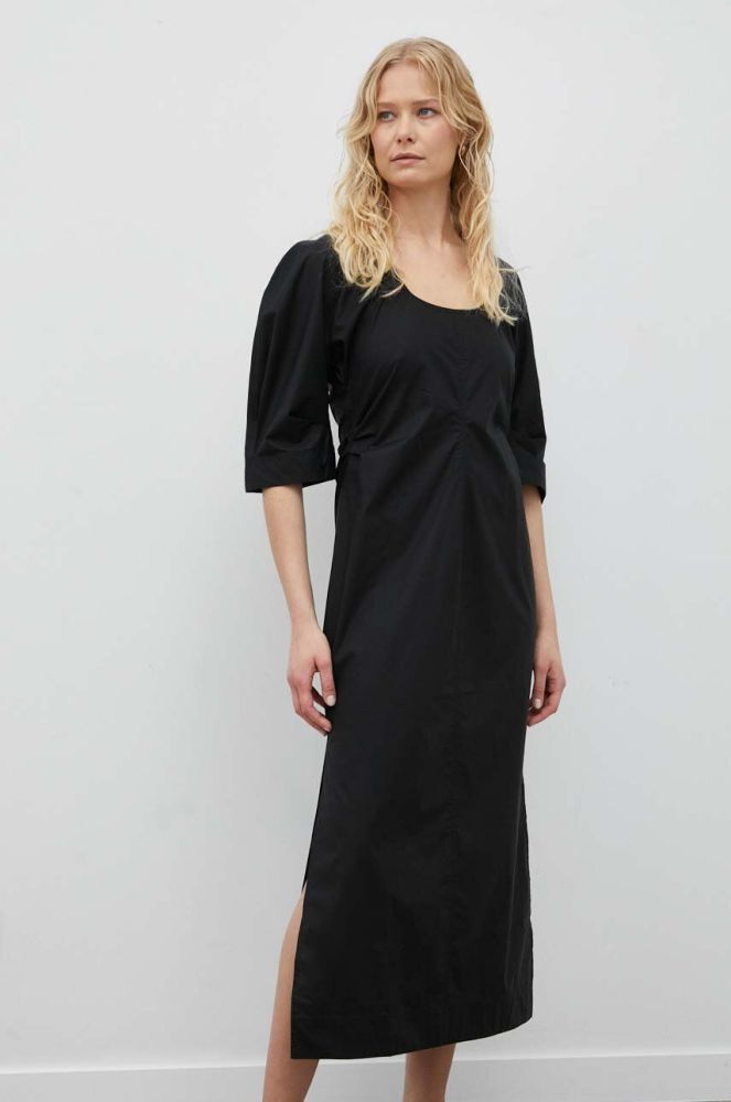 Бавовняна сукня Day Birger et Mikkelsen Megan колір чорний midi пряма