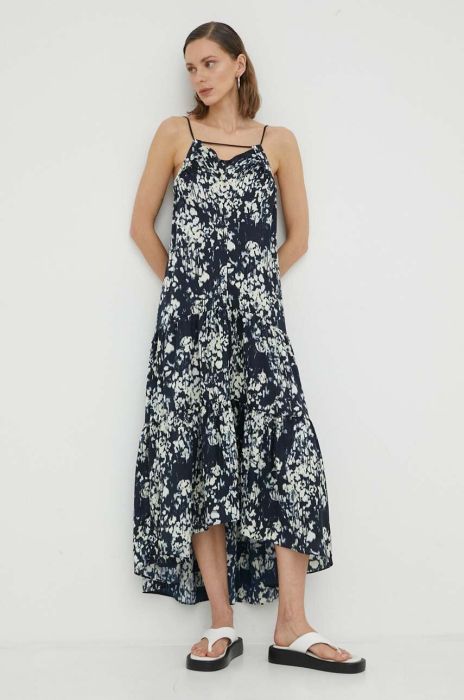 Сукня 2NDDAY колір чорний midi розкльошена (3279598)