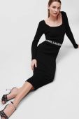 Сукня Karl Lagerfeld колір чорний midi облягаюча (3373893)