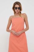 Бавовняна сукня United Colors of Benetton колір помаранчевий maxi пряма
