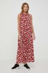 Сукня United Colors of Benetton колір червоний maxi розкльошена