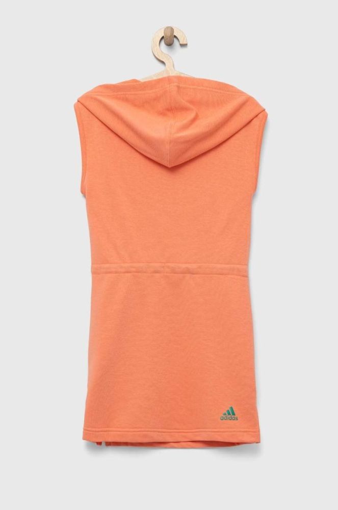 Дитяча сукня adidas G SUM колір помаранчевий mini пряма фото 2