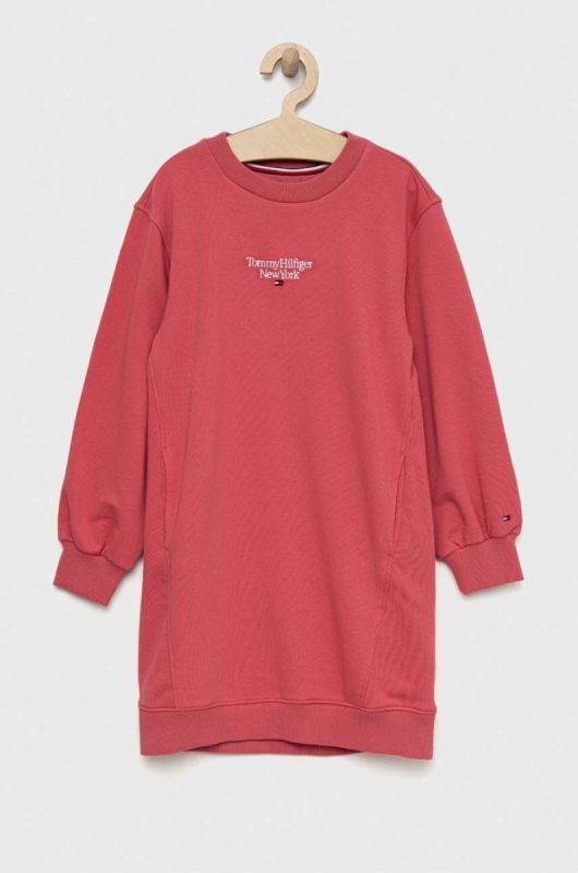 Дитяча сукня Tommy Hilfiger колір рожевий mini пряма (3140968)