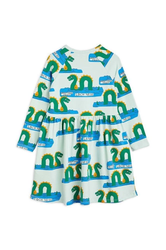 Дитяча сукня Mini Rodini колір зелений mini розкльошена фото 2