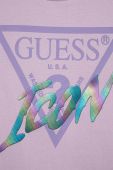 Дитяча бавовняна сукня Guess колір фіолетовий mini пряма (2898102)