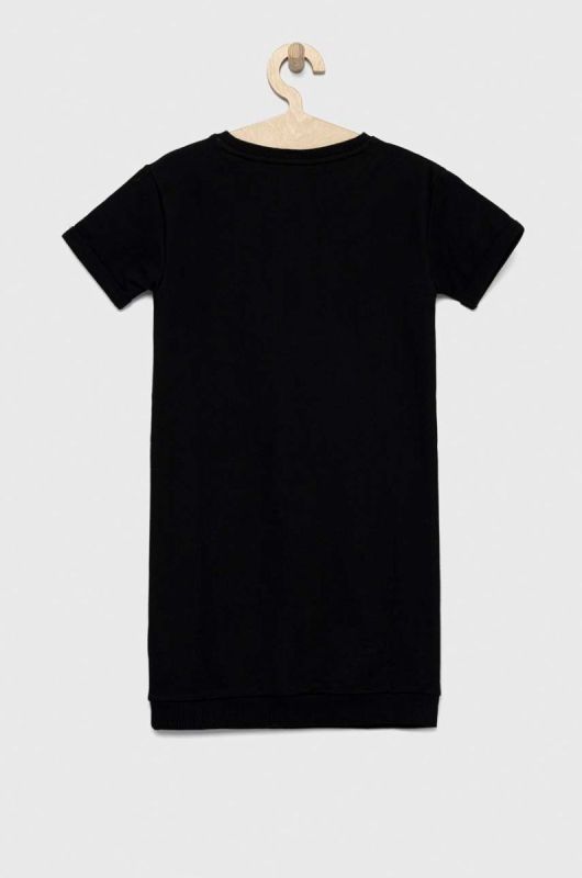 Дитяча бавовняна сукня Guess колір чорний mini пряма (2898118) фото 2