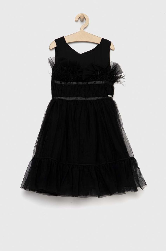 Дитяча сукня Guess колір чорний mini розкльошена (2885737)
