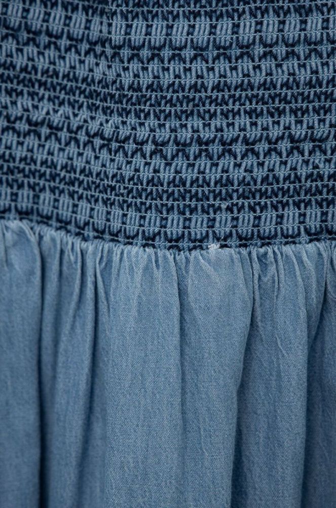 Дитяча джинсова сукня Pepe Jeans Bay mini розкльошена колір блакитний фото 3