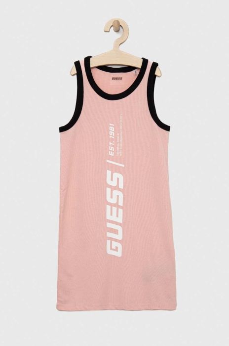 Дитяча сукня Guess колір рожевий mini пряма (3028879)