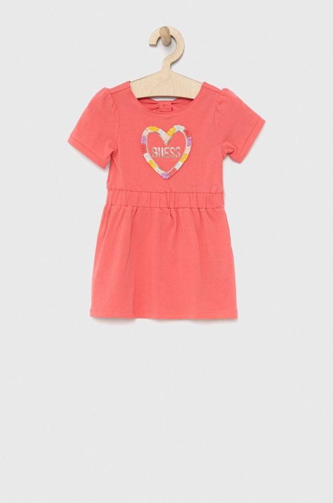Дитяча сукня Guess колір рожевий mini розкльошена (2961903)