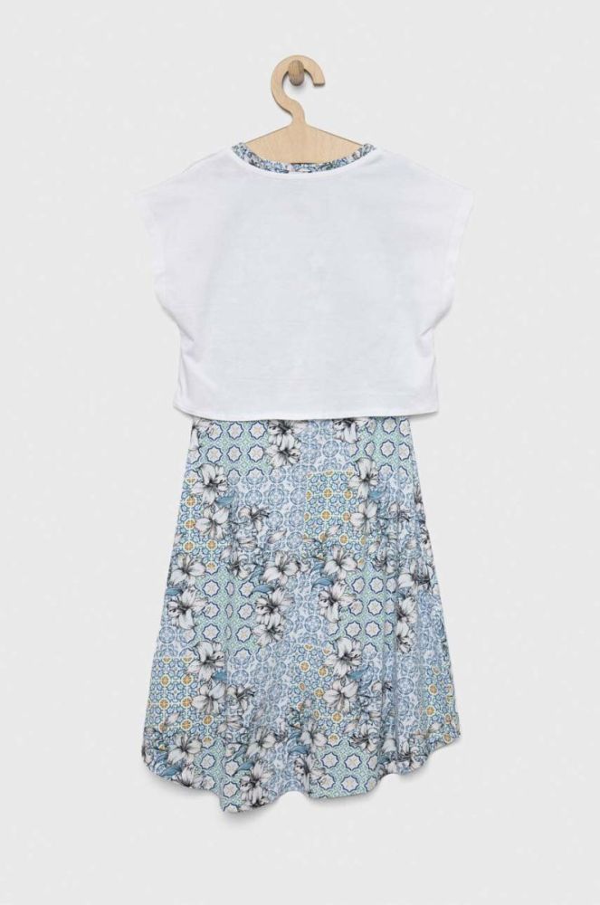 Дитяча сукня Guess колір зелений mini розкльошена (3028902) фото 2