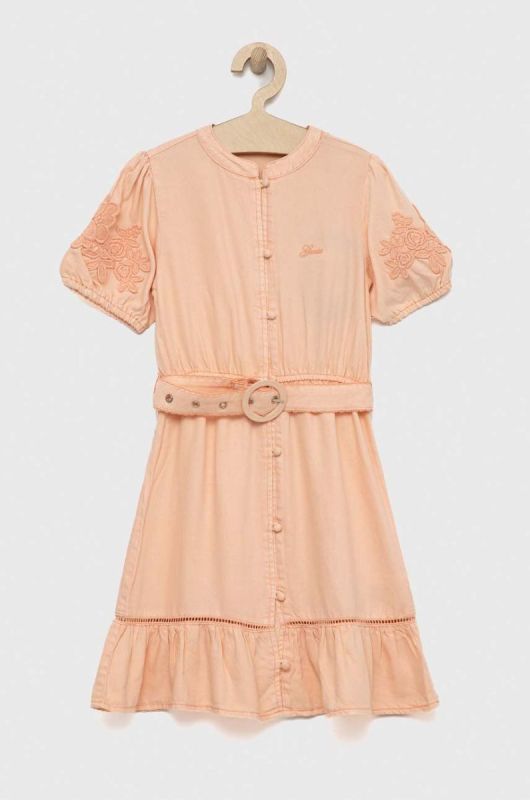 Дитяча сукня Guess колір помаранчевий mini розкльошена (3078483) фото 2
