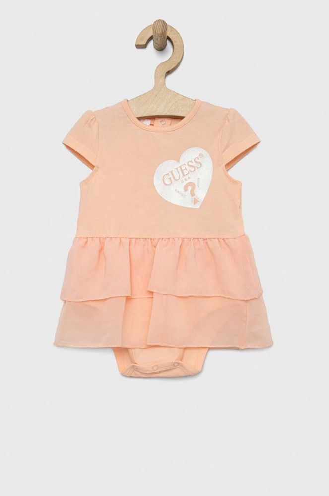 Сукня для немовлят Guess колір помаранчевий mini розкльошена (3046126)