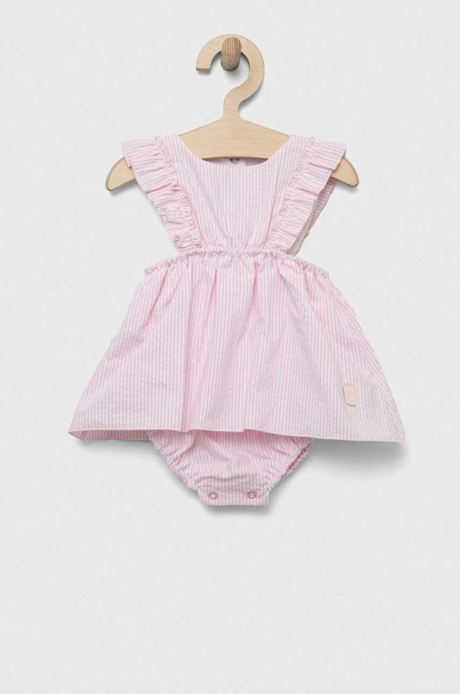 Дитяча бавовняна сукня Jamiks колір рожевий mini розкльошена (3234006)