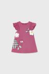 Сукня для немовлят Mayoral Newborn колір фіолетовий mini пряма