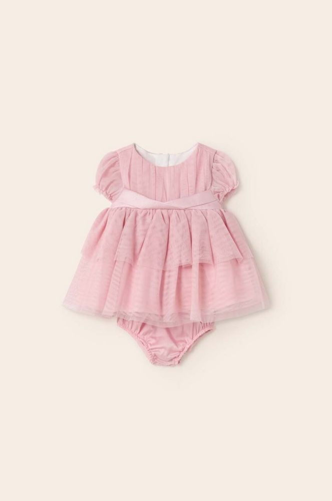 Дитяча сукня Mayoral Newborn колір рожевий mini розкльошена