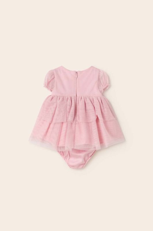 Дитяча сукня Mayoral Newborn колір рожевий mini розкльошена фото 2