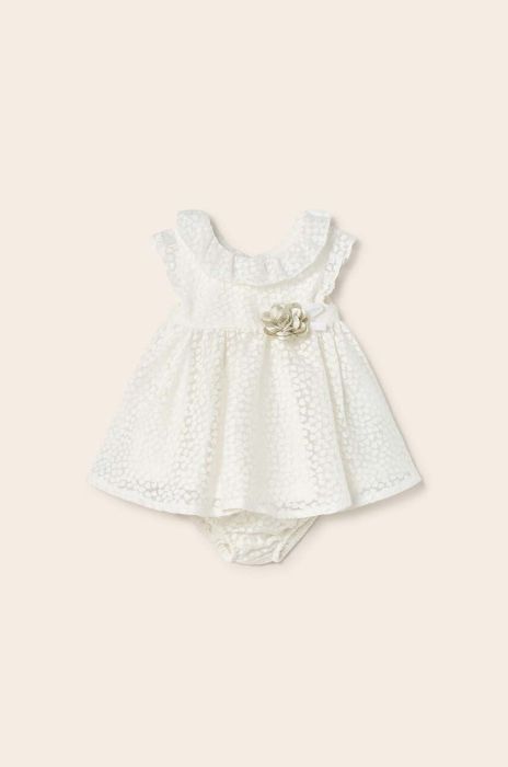 Дитяча сукня Mayoral Newborn колір бежевий mini розкльошена (3113677)