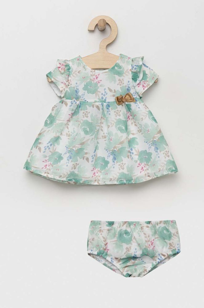 Сукня для немовлят Mayoral Newborn колір бірюзовий mini розкльошена