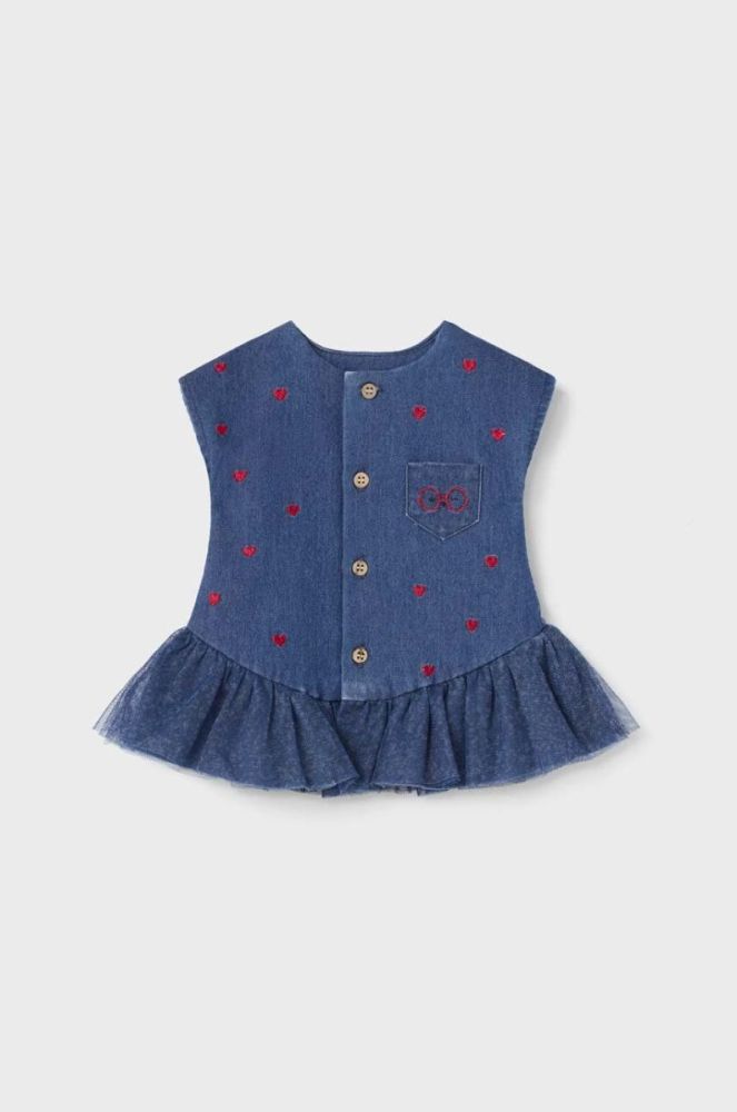 Сукня для немовлят Mayoral Newborn mini розкльошена колір блакитний (3163652) фото 2
