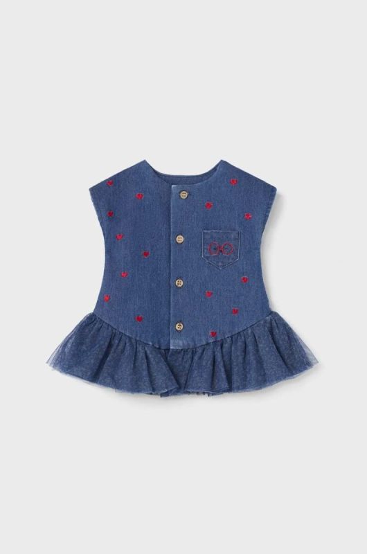 Сукня для немовлят Mayoral Newborn mini розкльошена колір блакитний (3163652) фото 2