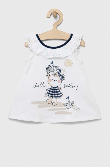 Сукня для немовлят Mayoral колір білий mini пряма