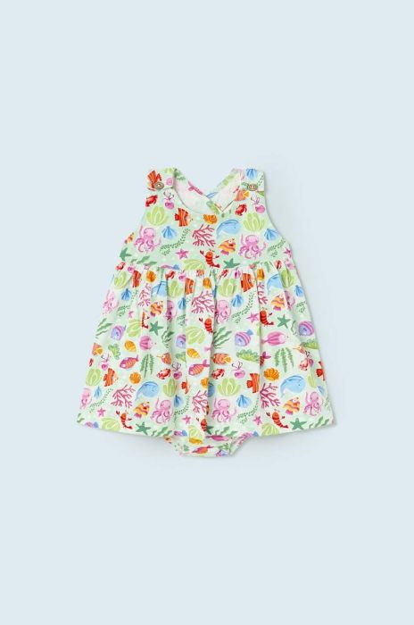 Дитяча бавовняна сукня Mayoral колір бірюзовий mini розкльошена (2943915)