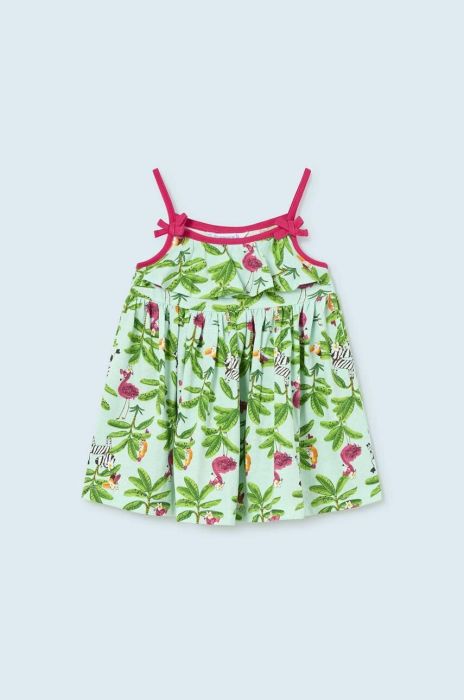 Дитяча бавовняна сукня Mayoral колір бірюзовий mini розкльошена (2943939)