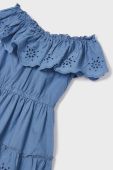 Дитяча бавовняна сукня Mayoral колір синій mini розкльошена (2944074)