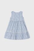 Дитяча бавовняна сукня Mayoral колір синій mini пряма