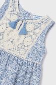 Дитяча бавовняна сукня Mayoral колір синій mini пряма