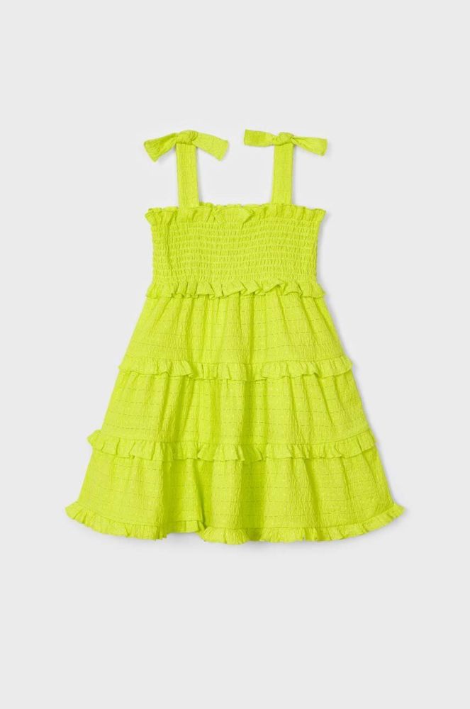Дитяча сукня Mayoral колір зелений mini пряма (2975454)