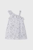 Дитяча бавовняна сукня Mayoral колір білий mini пряма