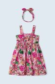 Дитяча бавовняна сукня Mayoral колір рожевий mini розкльошена (2932046)