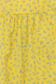 Дитяча бавовняна сукня United Colors of Benetton колір жовтий midi розкльошена