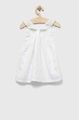 Дитяча льняна сукня United Colors of Benetton колір білий mini розкльошена (3248226)