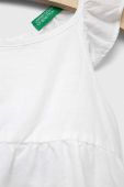 Дитяча льняна сукня United Colors of Benetton колір білий mini розкльошена (3248226)
