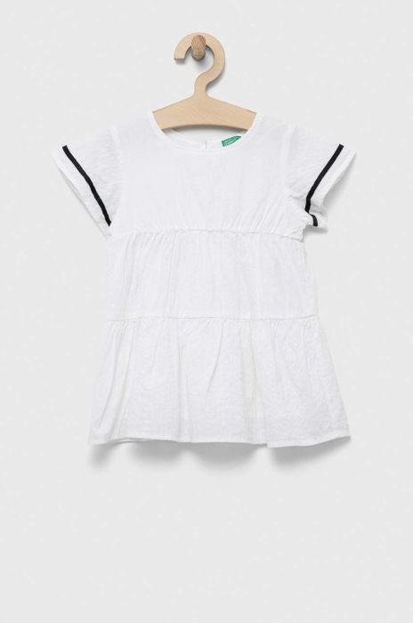 Дитяча сукня United Colors of Benetton колір білий mini розкльошена (3151536)