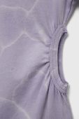 Дитяча бавовняна сукня Sisley колір фіолетовий mini облягаюча