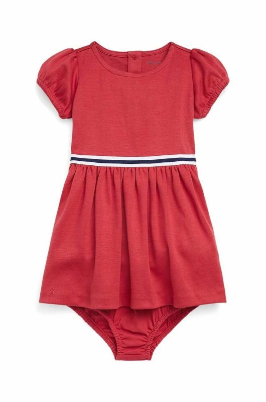 Сукня для немовлят Polo Ralph Lauren колір червоний mini розкльошена (3046154)